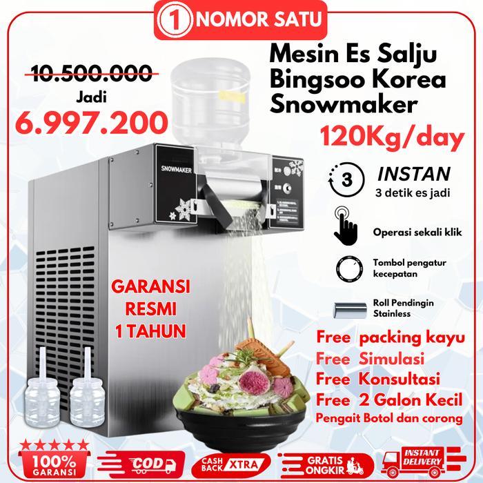 Mesin Bingsoo 120Kg/Hari Kapasita Besar Mesin Es Salju Es Serut Snowmaker Bingsu