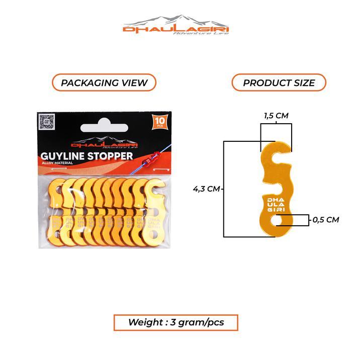 Eiger - Dhaulagiri - Guyline Stopper - Alloy S Shape (Isi 10 Pcs) - Pengencang Tali Tenda, Flysheet