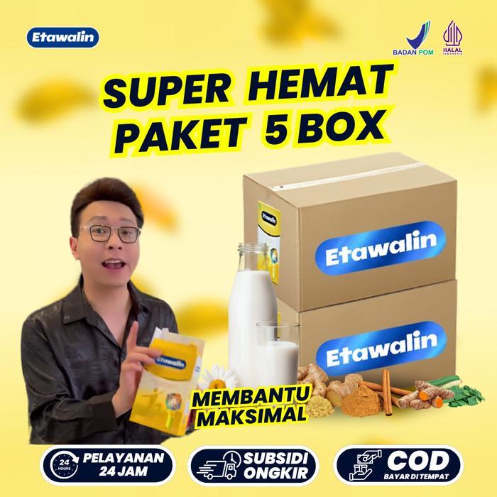 PAKET 5 BOX ETAWALIN ORIGINAL SUSU KAMBING ETAWA BANTU MASALAH NYERI SENDI BISA COD