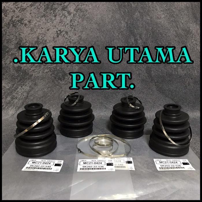 KARET DRIVE SHAFT BOOT CV JOINT TIMOR BAGIAN DALAM/LUAR 1SET 4PC S515 BONUS CLAMP