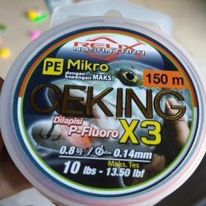 Hot Sale Senar Pe Relix Nusantara Ceking X3 150M Pe 0.3,Pe 0.4,Pe 0.5,Pe 0.6,Pe 0.8,Pe 1.0,Pe