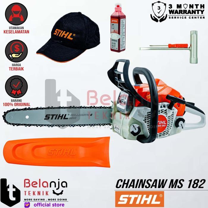 STIHL Chainsaw MS 180 16 Inch Mesin Potong Kayu MS180 Gergaji Kayu 16" - Stihl MS 182