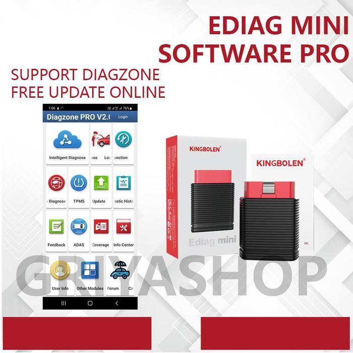 Scanner Mobil Universal OBD2 EDIAG MINI Software PRO