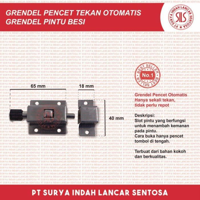 "New" Grendel pencet besi Grendel otomatis Grendel pintu