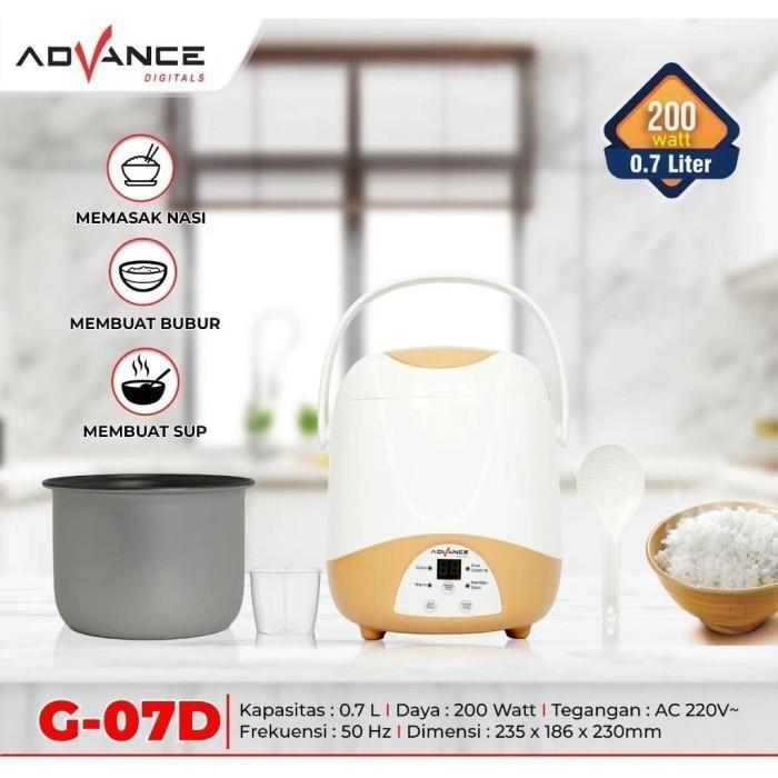 Cosmos - G-07D Mini Rice Cooker Travel Kapasitas 0.7 Liter Anti Lengket Magic Jar