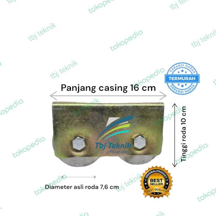Terlaris - roda pagar besi super 8 cm dobel/ganda