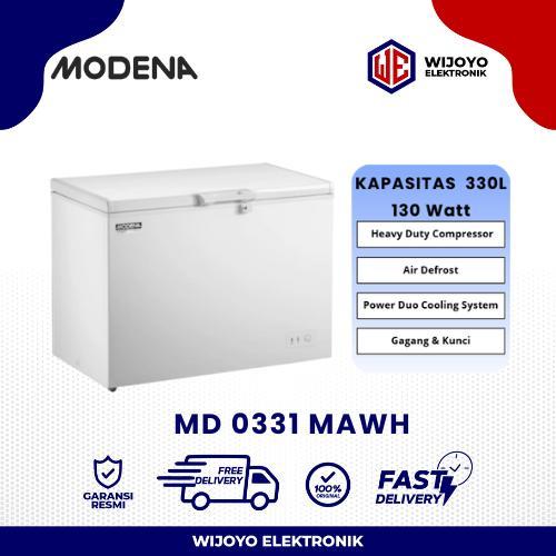 MODENA Chest Freezer MD 0331 MAWH Duo Cooling System 330 L Pembeku Daging Garansi Resmi