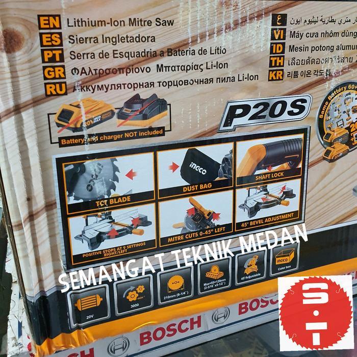 sintayanistore12 CMS2001 CORDLESS MITER MITRE SAW MITERSAW 8" 20V UNIT INGCO CMS 2001