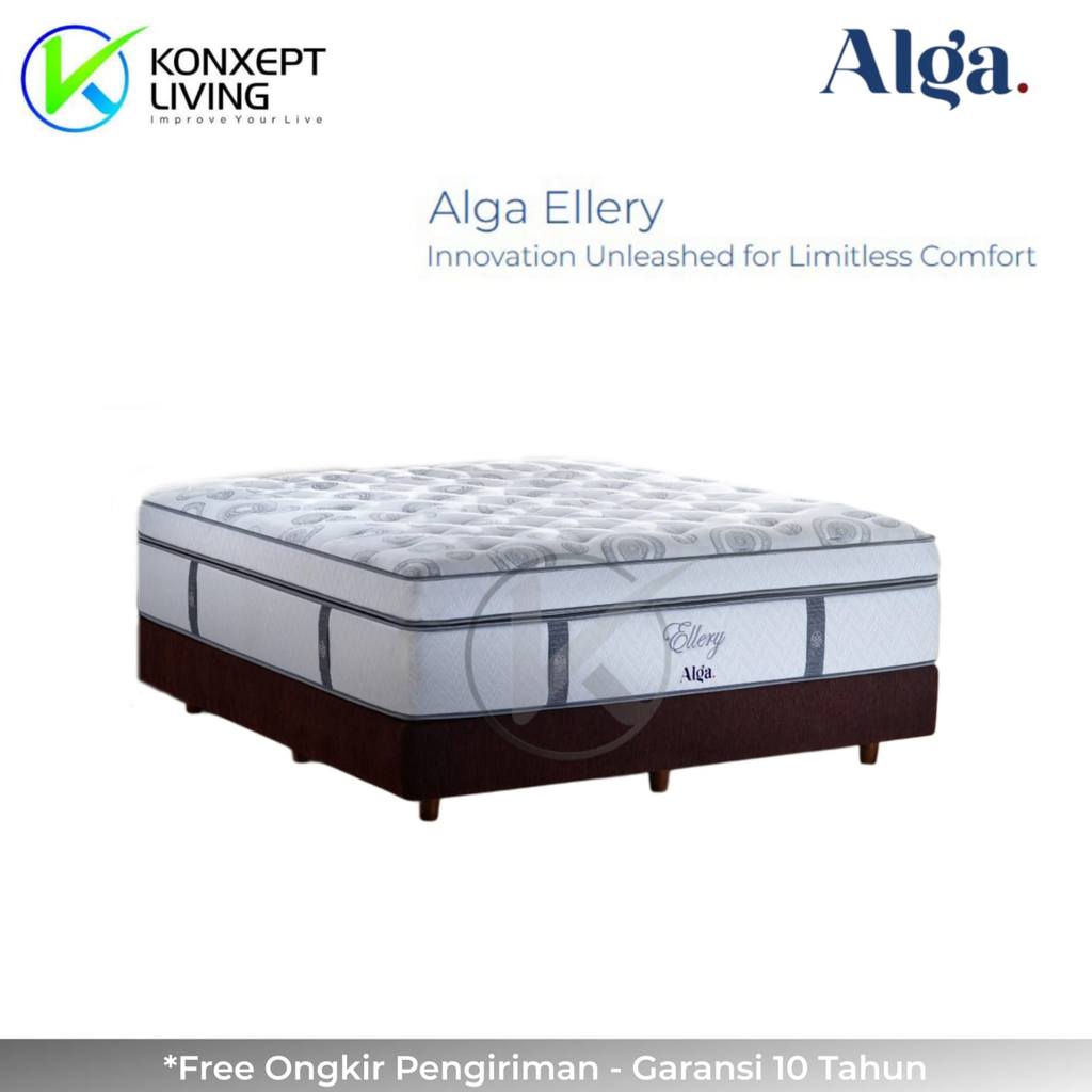 Alga Springbed Ellery Pocket Spring On Mini Pocket Spring Latex layer Ukuran 120x200 - Fullset Tanpa
