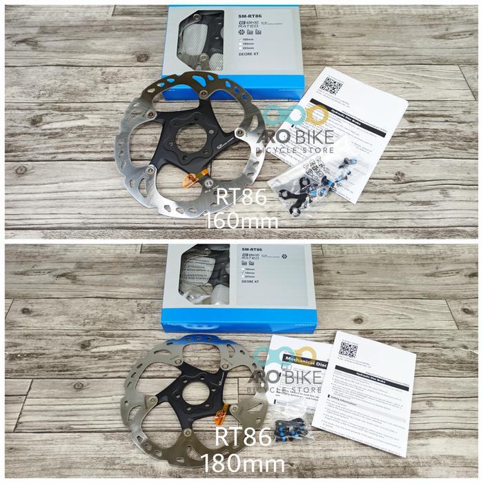 Rotor Shimano Deore Xt Sm-Rt86 160Mm / 180Mm 6 Inch Icetech 6 Bolt Ori