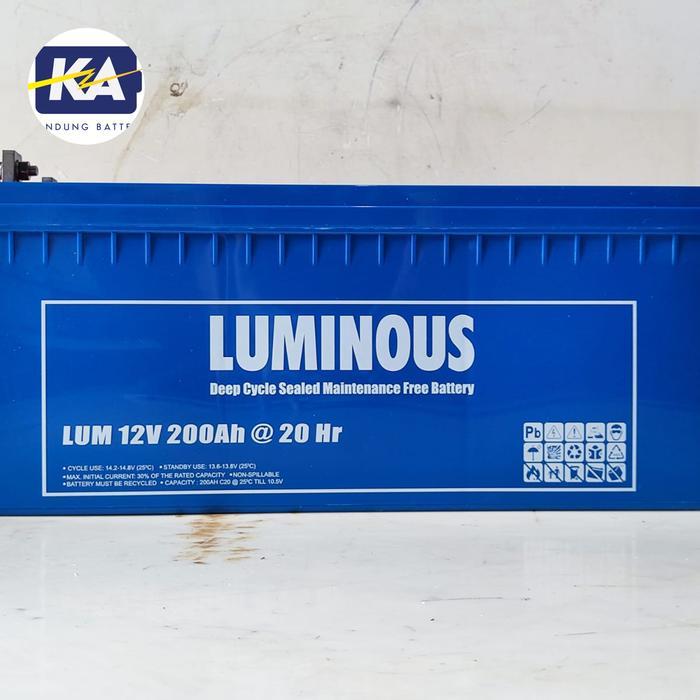 Aki Kering Baterai VRLA Luminous 12v 200ah 12 v 200 ah
