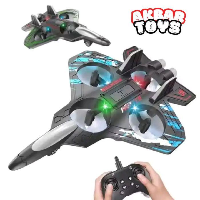 Kids Mainan Pesawat Jet Tempur RC Remote Control Air Plane Busa