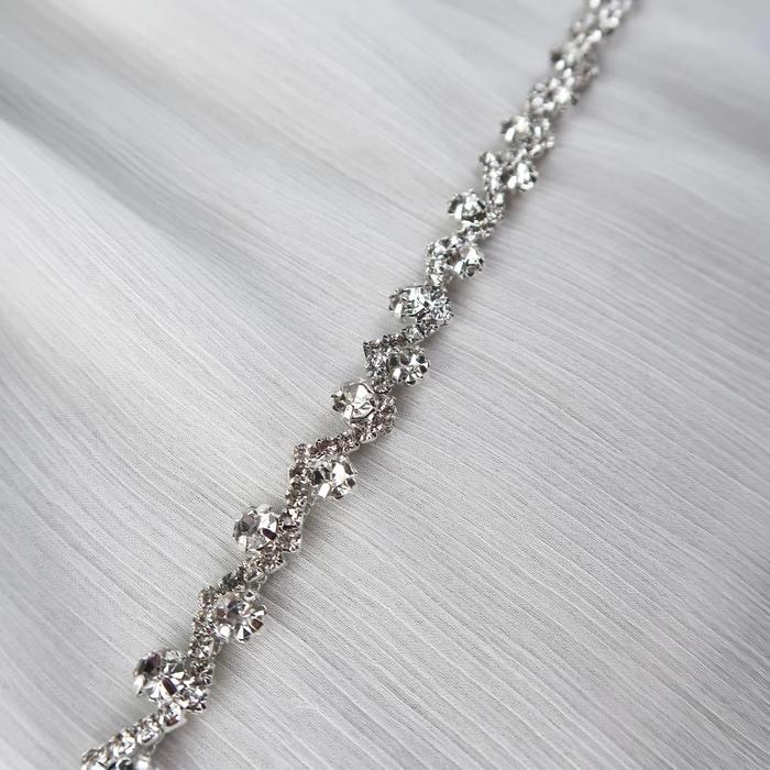 Payet Rangkai Mutiara Swarovski Mewah Rantai Mutiara Kristal