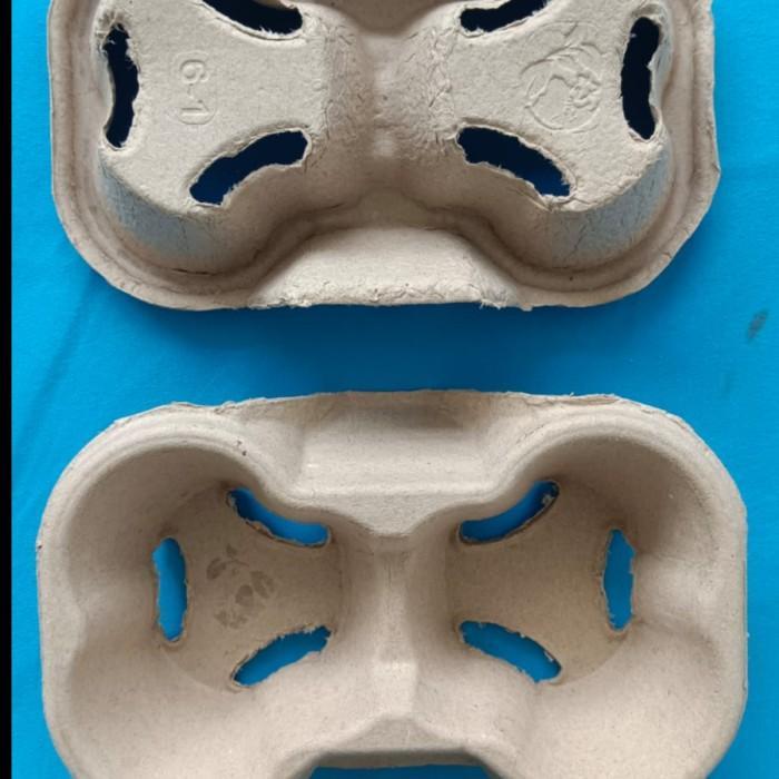 TRAY CUP COFFEE CUP HOLDER PULP TRAY MOULDED TRAY TATAKAN GELAS KOPI TEMPAT MINUMAN TAKE AWAY KERTAS