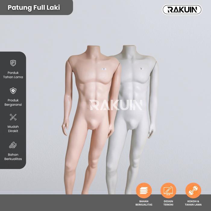 Manekin Pria Full Body Tanpa Kepala - Patung full badan tanpa kepala / boneka display - rakuin