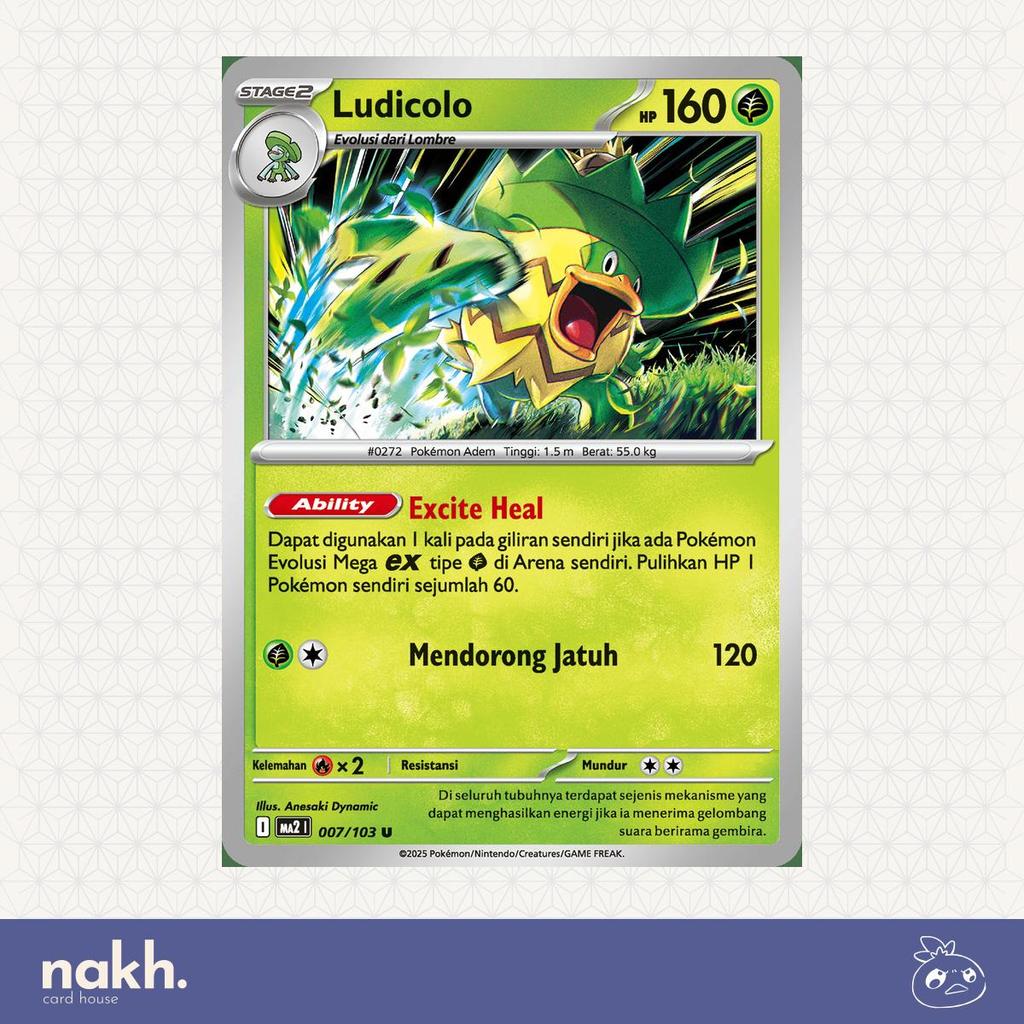 Kartu Pokemon TCG Indonesia Kobaran Biru MA2 007/103 Ludicolo