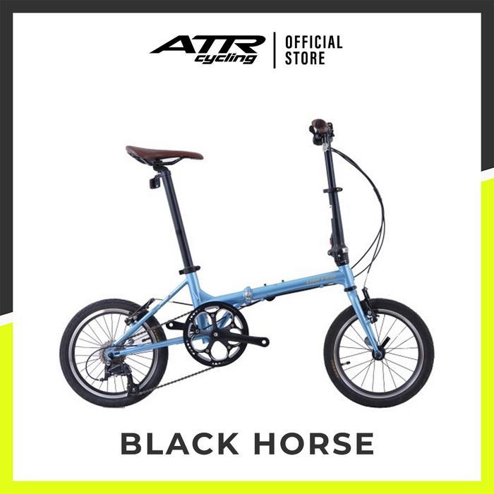 United Bike Sepeda Gunung FOLDING 16-9SP BLACK HORSE (20) BL