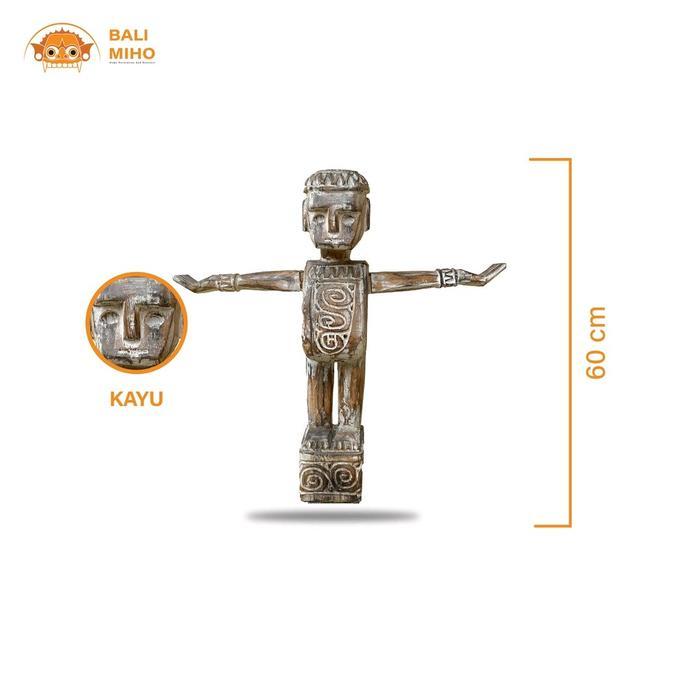 Patung Orang Orangan Kayu - Patung Serbaguna - Patung Manusia Kayu - Patung Kayu Buatan tangan