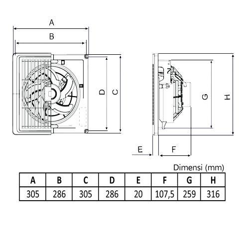 PROMO Exhaust Fan KDK 20TGQ 20TGQ2 / Exhaust Fan Plafon 8 inch KDK