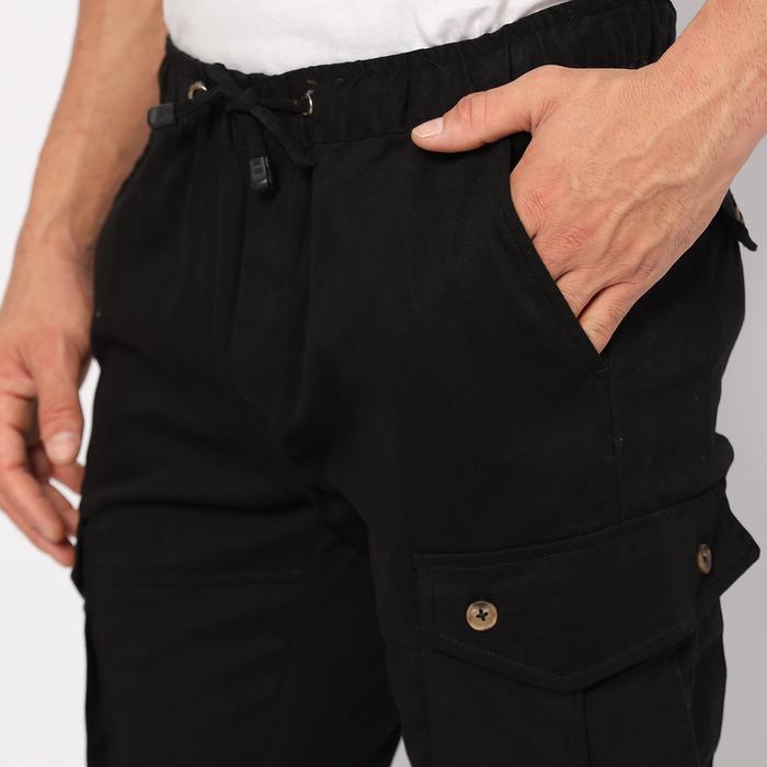 PROMO Guteninc - Celana Kargo Panjang Pria Leone Cargo Pants Black PROMO