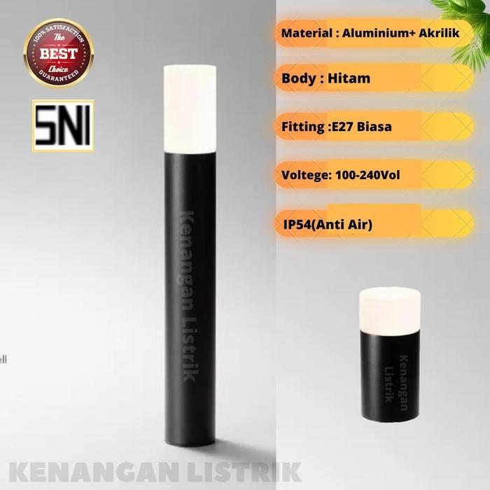LAMPU PILAR TAMAN PAGAR HIAS BULAT OUTDOOR E27