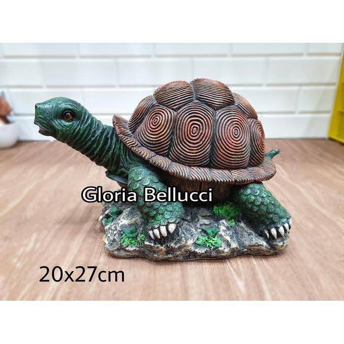 patung pajangan kura2 sulcata brazil kura kura dekorasi taman kolam