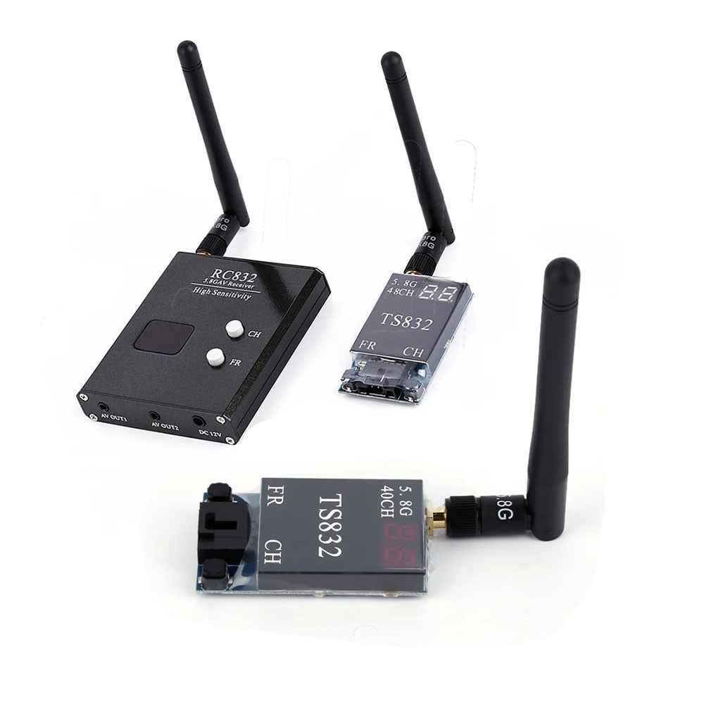 48CH / 40CH 5.8G 600mw 5km Wireless AV Transmitter TS832 +RC832/RC832H Receiver +1000TVL camera for
