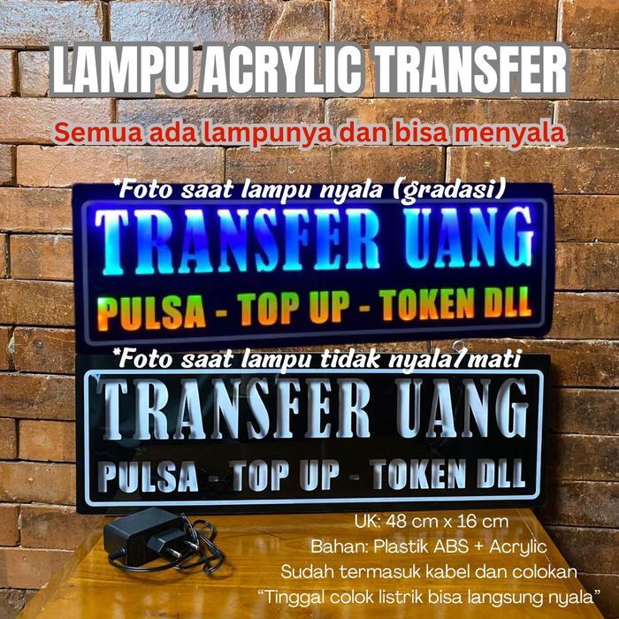 Neon Box Mini Akrilik Lampu Gradasi / Lampu Neon Sign / Neon LED Tulisan Estetik / Lampu Tulisan