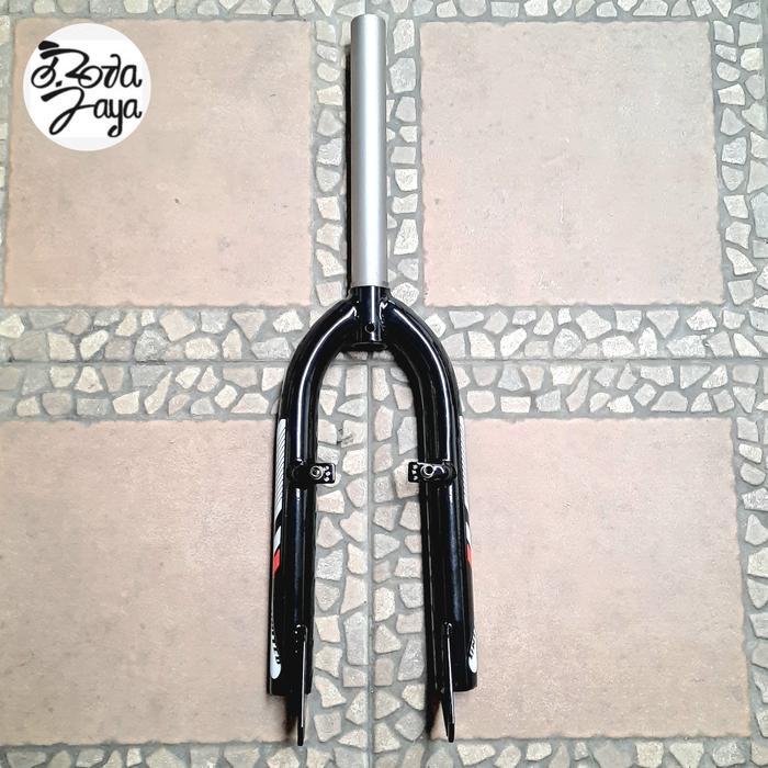 FORK GARPU BMX UNITED HITAM BESI 28.6 OVER SIZE TANPA DRAT