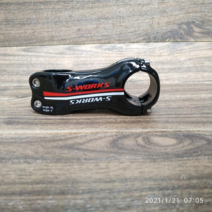 Stem S-Works Specialized Carbon 80mm 6 Degrees OS - Stem Road Bike MTB