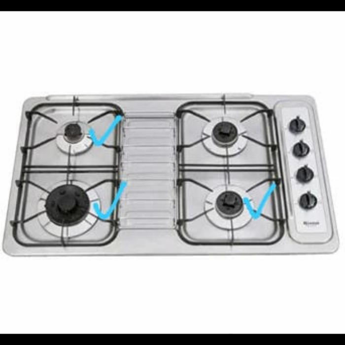 Ready Burner Cover Stenlis Kompor Rinnai Rb4Ehii & Rb3Ehii