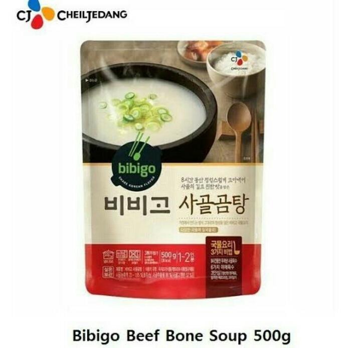 BIBIGO BEEF BONE SOUP SUP KALDU TULANG SAPI 500GR - BAHAN AIR MICROWAVE & PANCI - BPOM RI ML:2758