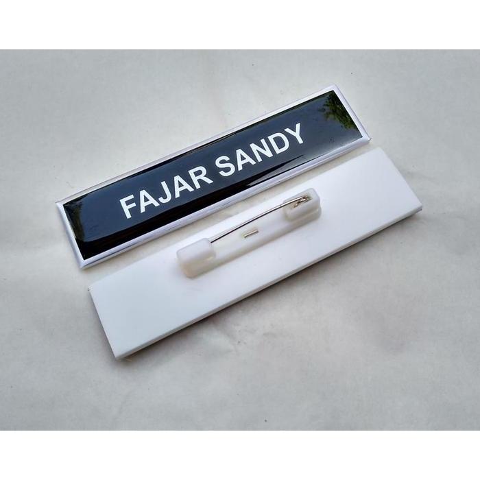 "New" PAPAN NAMA AKRILIK MENGGUNAKAN PENITIK / LAPISAN RESIN / NAME TAG / PIN / PIN NAMA / PIN PNS /