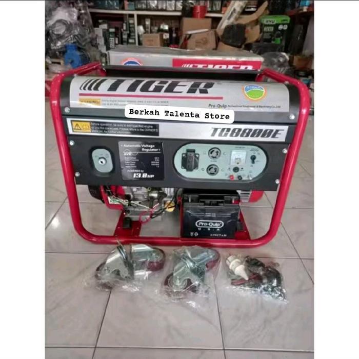 Tiger TG8800E Genset Portabel 5500Watt Max 6000Watt untuk Indoor dan Outdoor Mudah Dibawa Cocok untu