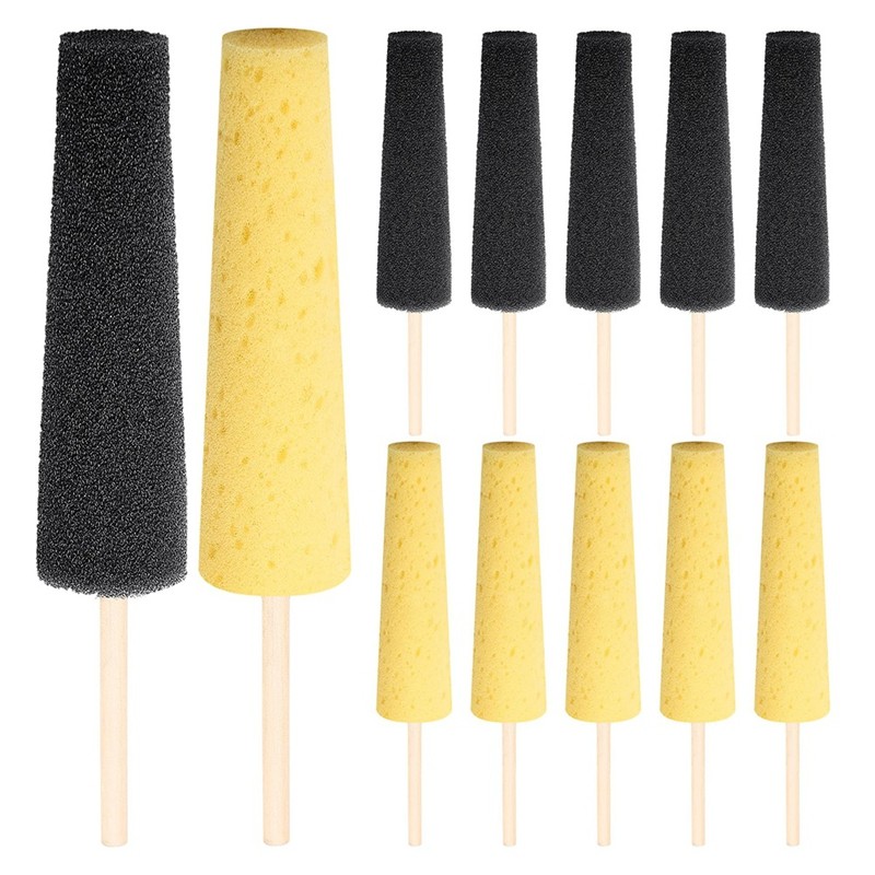Terbaru 12 Pcs Pottery Sponge For Clay Pottery Sponges With 2-Density Sponge Stick For Pottery Clay 