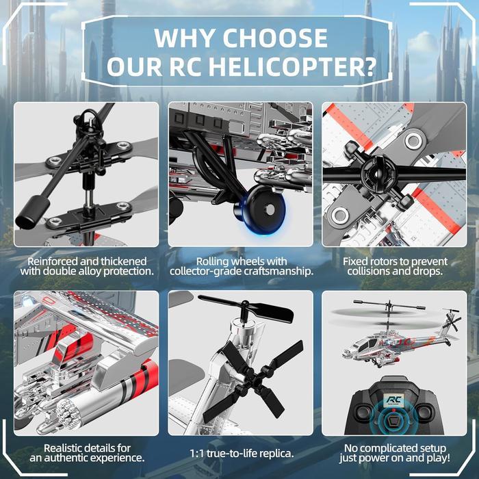 Helikopter Besar Apache Remote Control dengan Giroskop dan Lampu 2.4GHZ 3.5 Channel RC Pesawat
