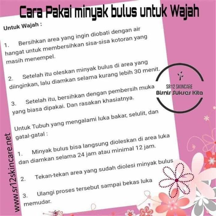 Minyak Bulus Sr12 Pembesar Payudara Organ Seks Pria Kecantikan Bpom