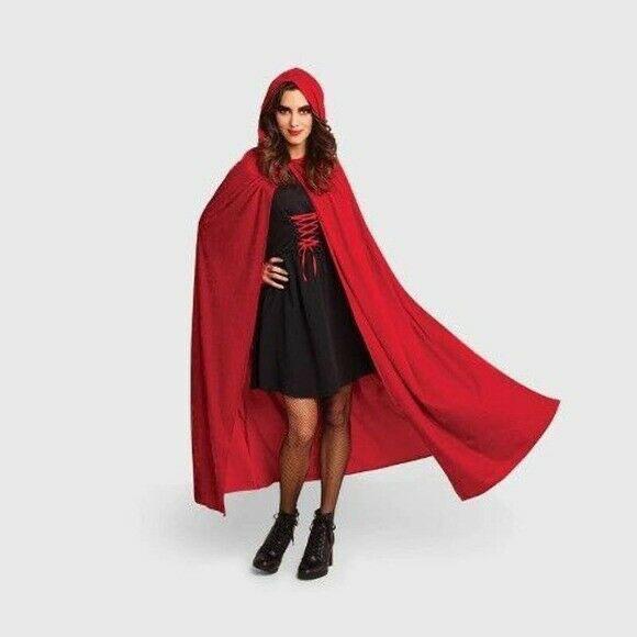 Jubah Tudung Merah Red Riding Hood Cape Halloween Jubah Merah