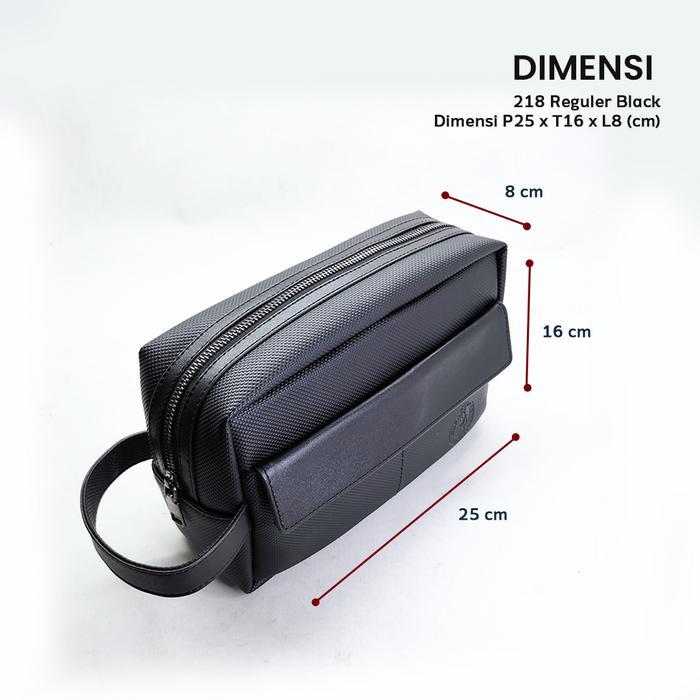 Exist Tas Clutch Pria Hush Puppies 218 Black Premium Anti Air / Tas Organizer Kasual Tbk
