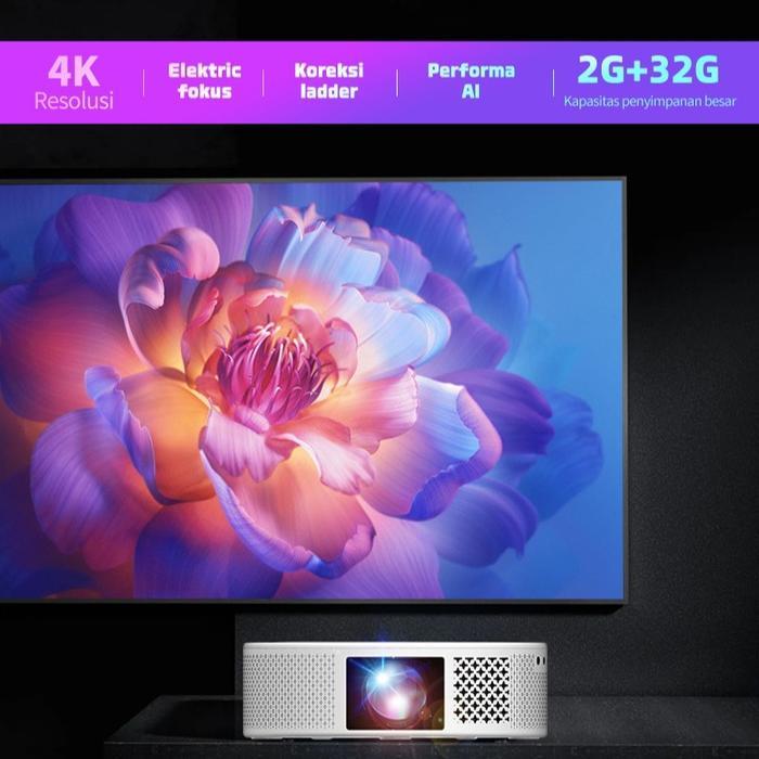 T269 Smart Projector Android Os 10000 Lumens 1080P Hd Proyektor Mini Portable Android Proyektor Tv