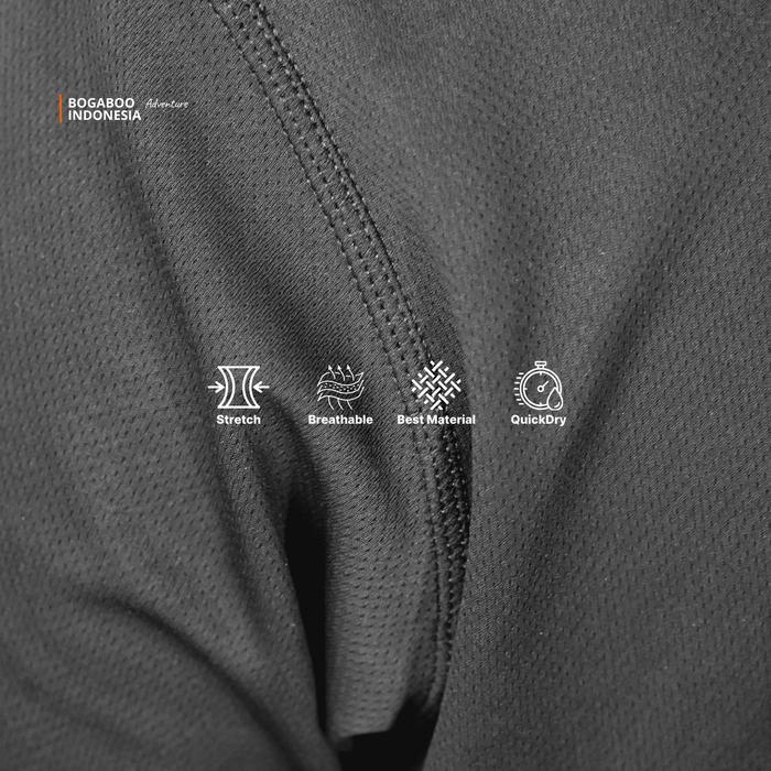 Bogaboo Reyah - Base Layer Sports Lengan Pendek - Baselayer Olahraga Outdoor Hiking Gunung