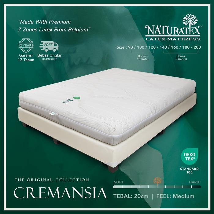 KOMPLIT SET Kasur Latex Naturatex Cremansia