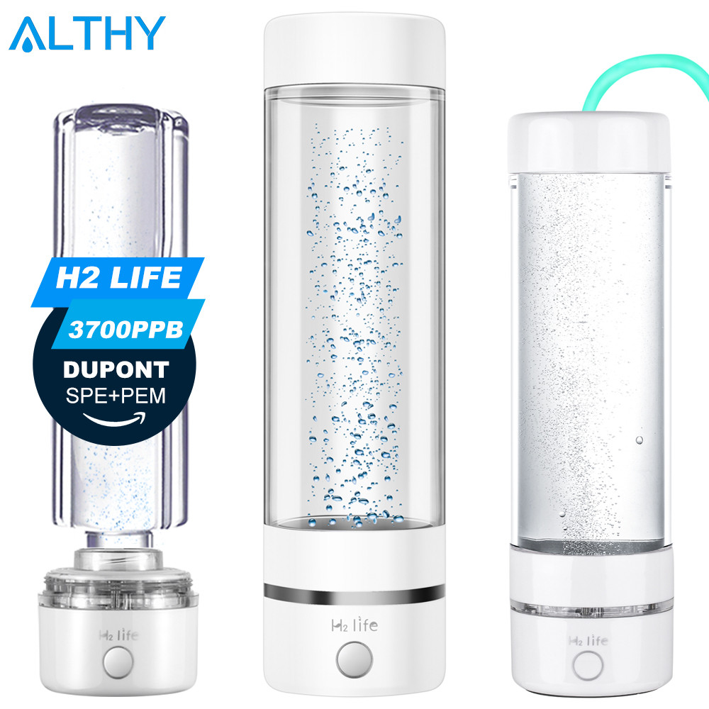 . H2Life Hydrogen Rich Water Generator Bottle Dupont Spe Pem Dual -