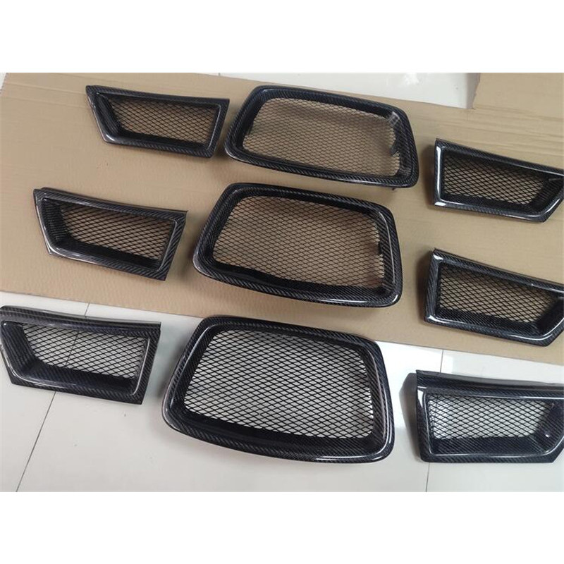 . For 3Pcs Subaru Impreza 9Th Wrx/Sti Real Carbon Fiber Crv Grille Mesh -