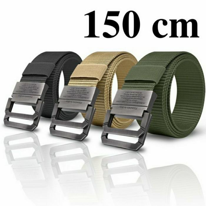 IKAT PINGGANG PRIA TACTICAL JUMBO PANJANG 150 CM SABUK GESPER KANVAS