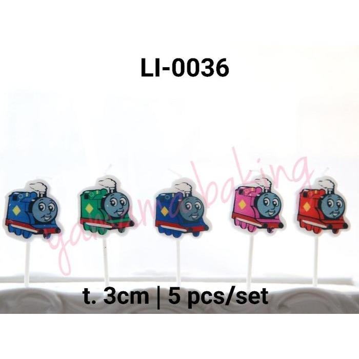 LI-0036 Lilin Thomas train ulang tahun happy birthday karakter