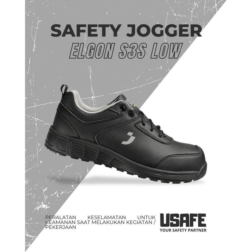 ELGON Sepatu Safety Jogger Elgon S3S Low Ringan Bebas Logam Tahan Penetrasi Sol Phylon Karet