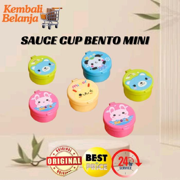 Botol Saus Bento Lucu/ Wadah Saus Bento/ Saus Cup Botol/ Sauce Cup Bekal Anak/ Wadah Bumbu Kecil/