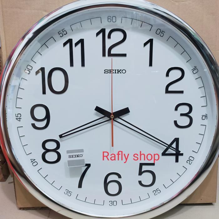 jam dinding Seiko putih besar 50cm