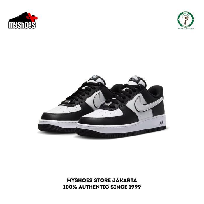 Promo- Sepatu Sneakers Pria Nike Air Force 1 Low '07 White Swoosh Panda 100% Authentic - Dv0788 001